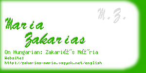 maria zakarias business card